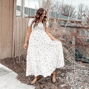 Floral spring maxi dress